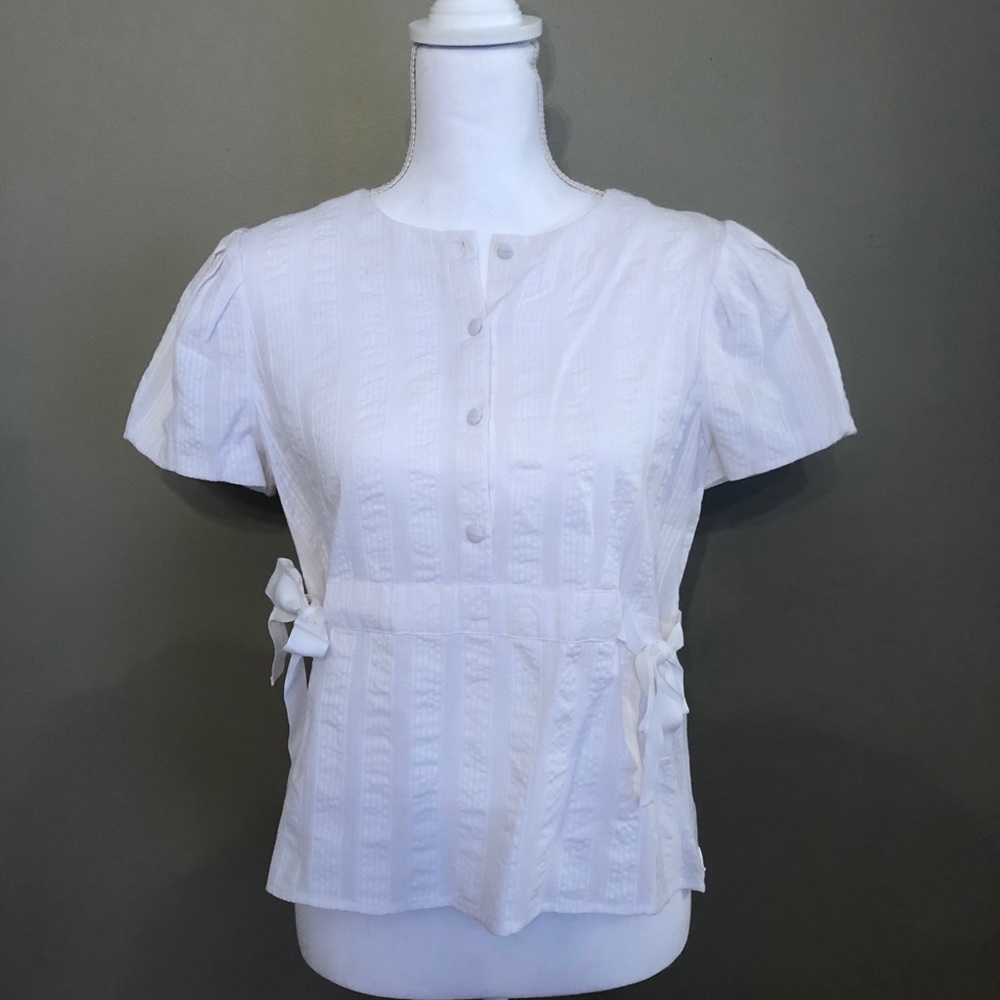 NWT never worn Club Monaco boxy top w/ bow details